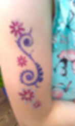 Glitter tattoo spiral
