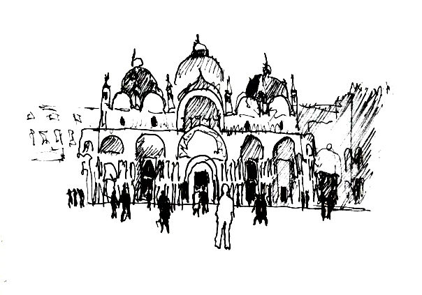 St Mark's Basilica sketch Vidaurre
