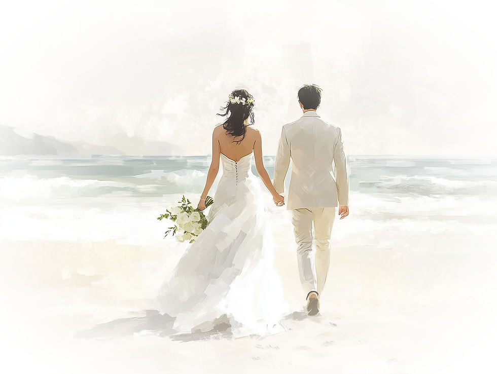 Beach Wedding Scene