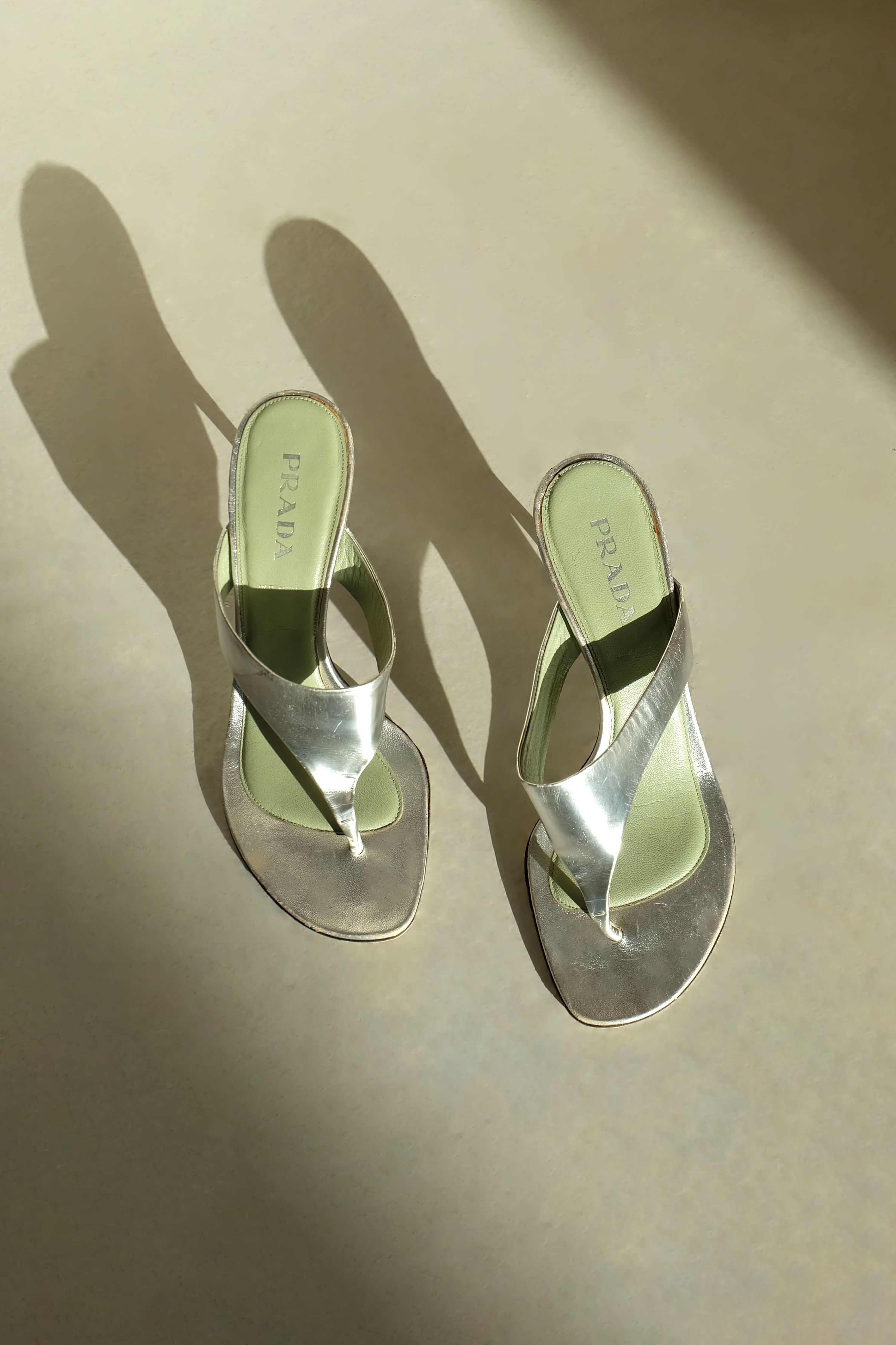 Prada S/S 2003/ SILVER SANDALS