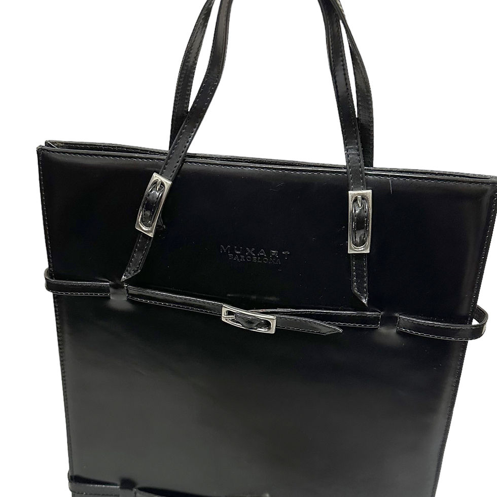 Thumbnail: 90s 'Muxart' Black Leather Handbag