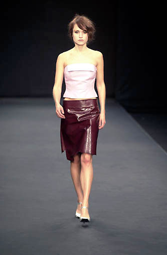 Thumbnail: 2001 'Amaya Arzuaga' Leather Skirt