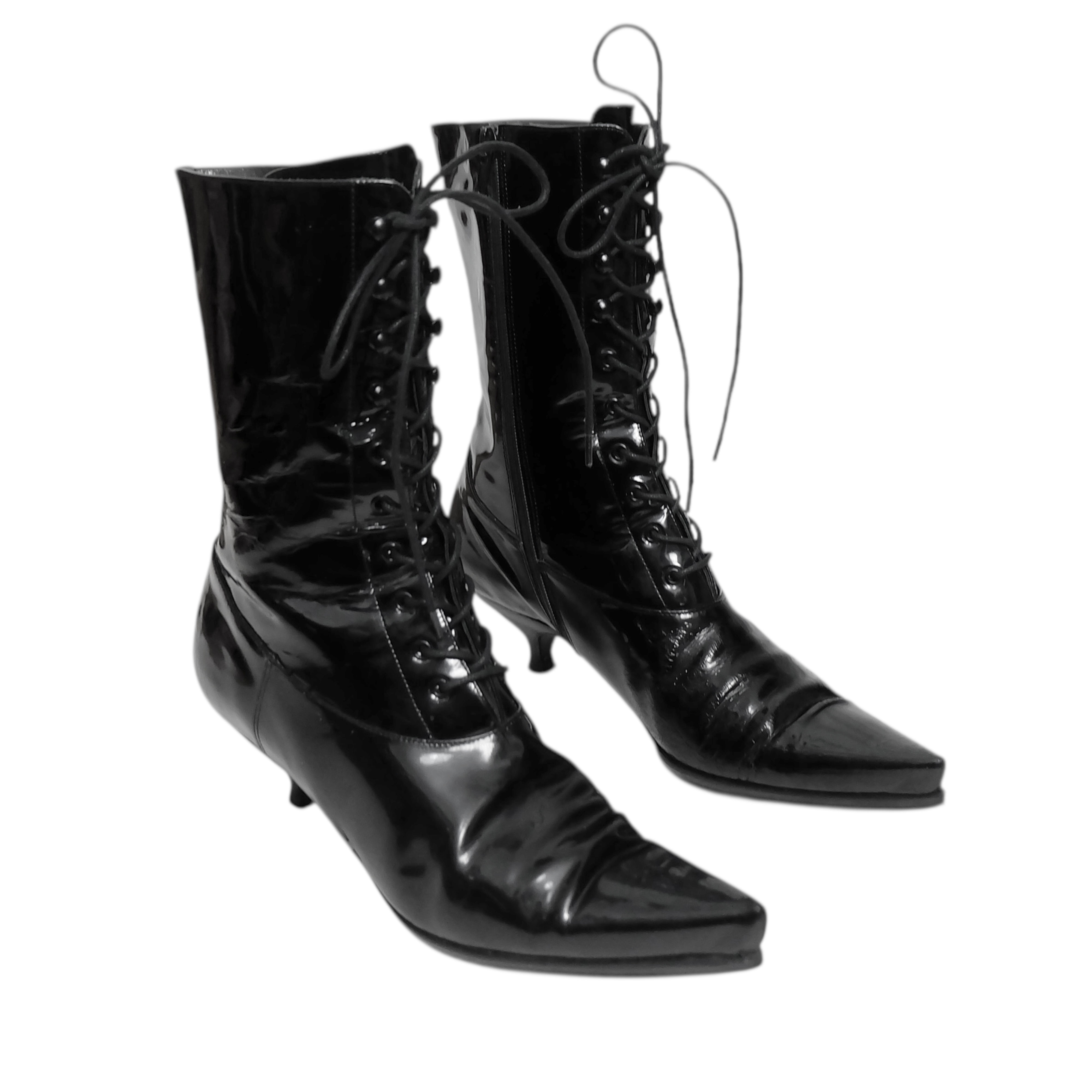 2001 'Miu Miu' Patent Leather Boots