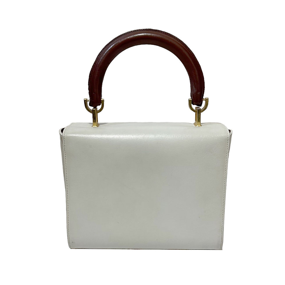 Thumbnail: 90s 'Ferre' White Leather Handbag