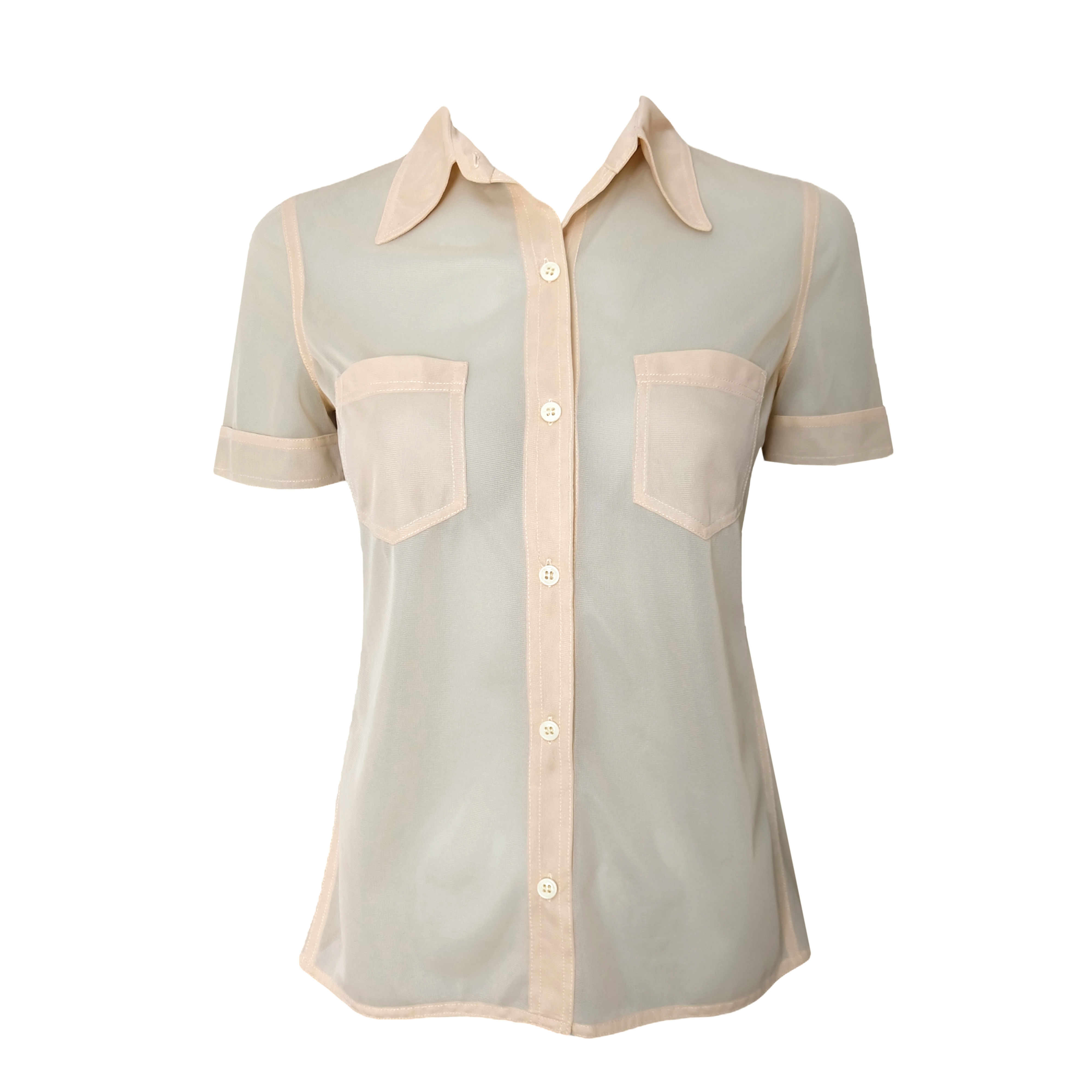 1996 'Miu Miu' Sheer Nylon Shirt