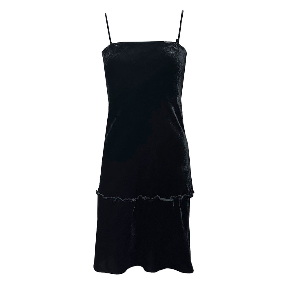 Thumbnail: 90s 'Miu Miu' Black Velvet Dress