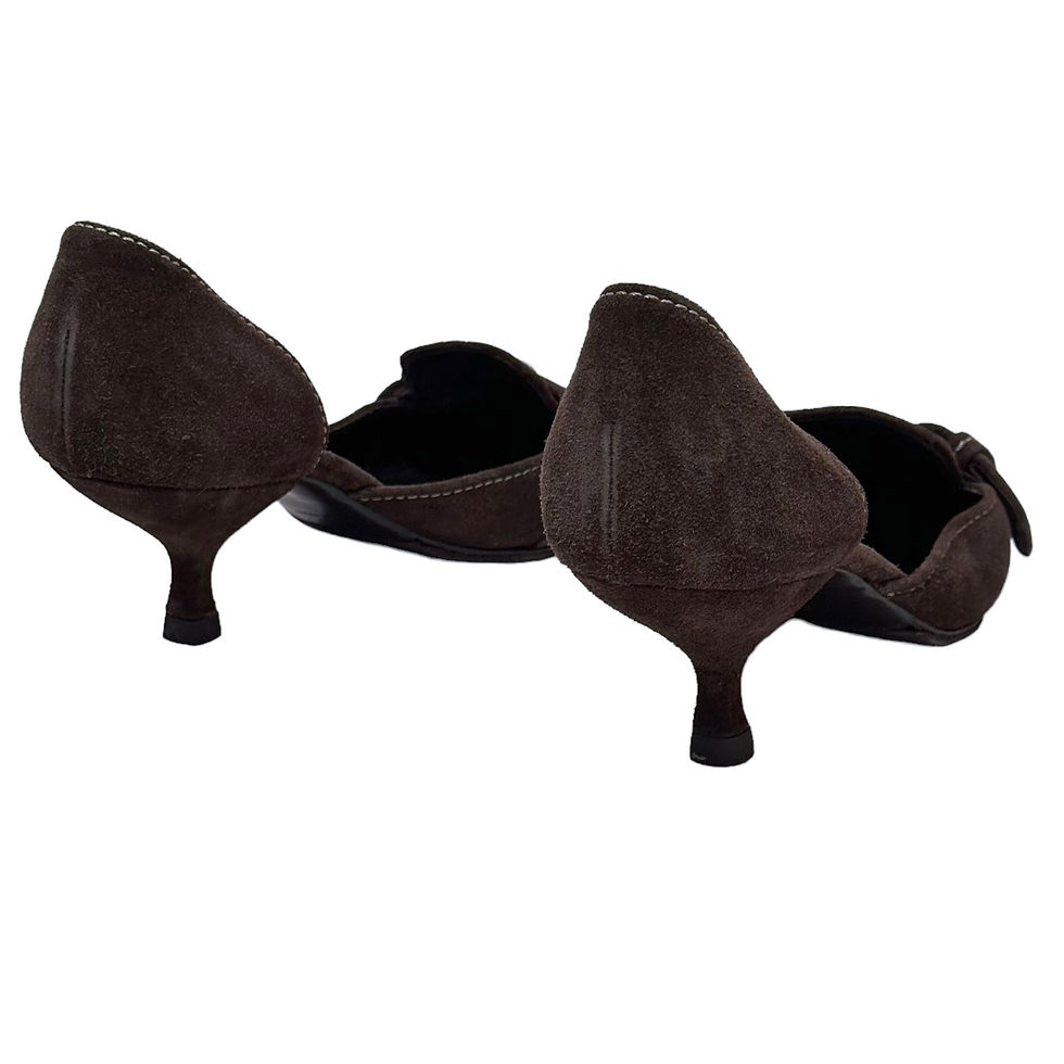Thumbnail: 2002 'Prada' Brown Buckle Heels