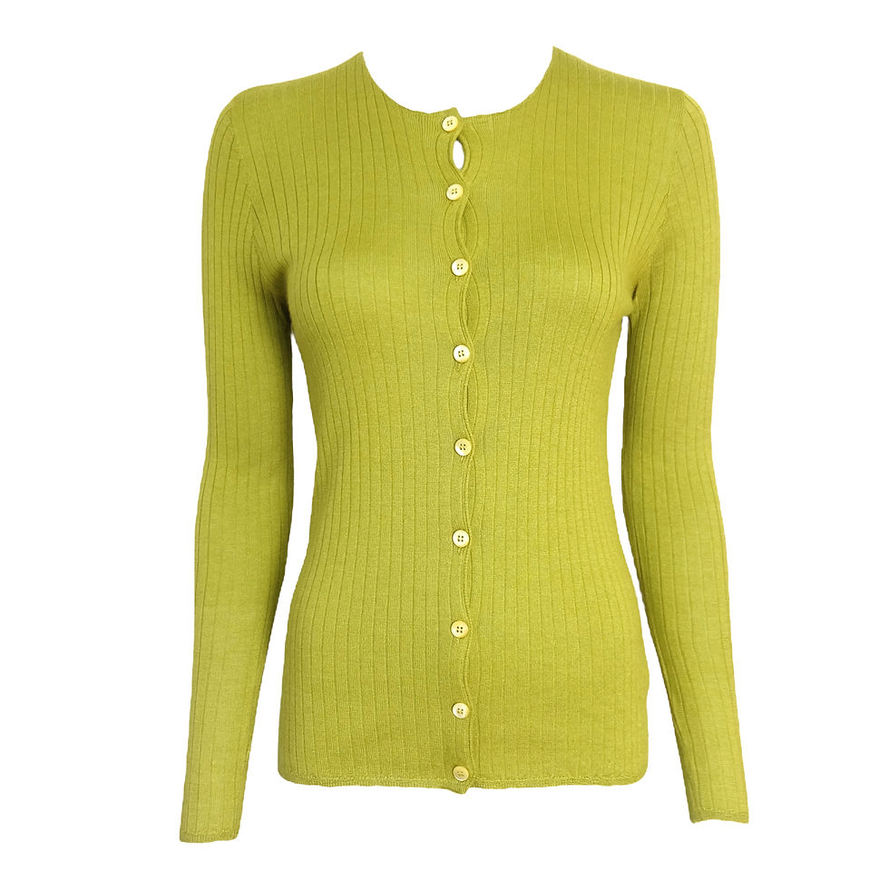 90s 'Prada' Green Cardigan