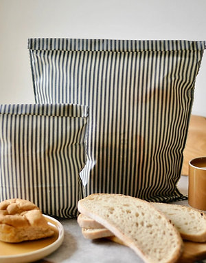 Striped Beeswax Bag