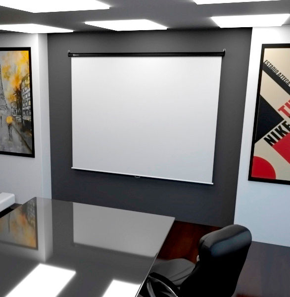 Miniatura: KPS 302 pantalla  telon ecran para proyeccion  manual retractil 86 pulgadas 172x