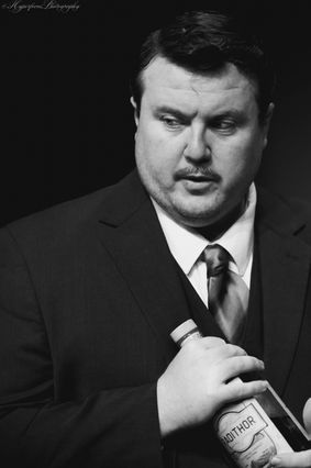 A photo of a man from the Radium Girls production at Walters State Community College, Morristown, Tennessee 2025