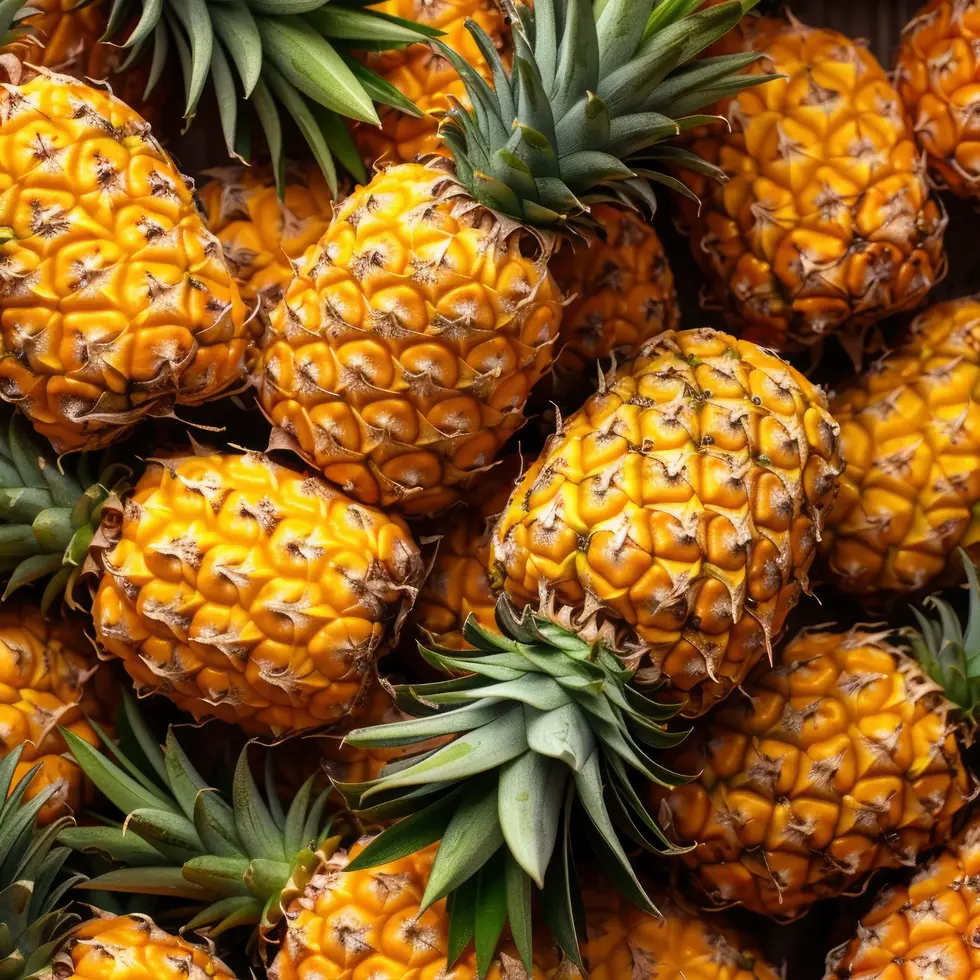 Many ripe pineapples