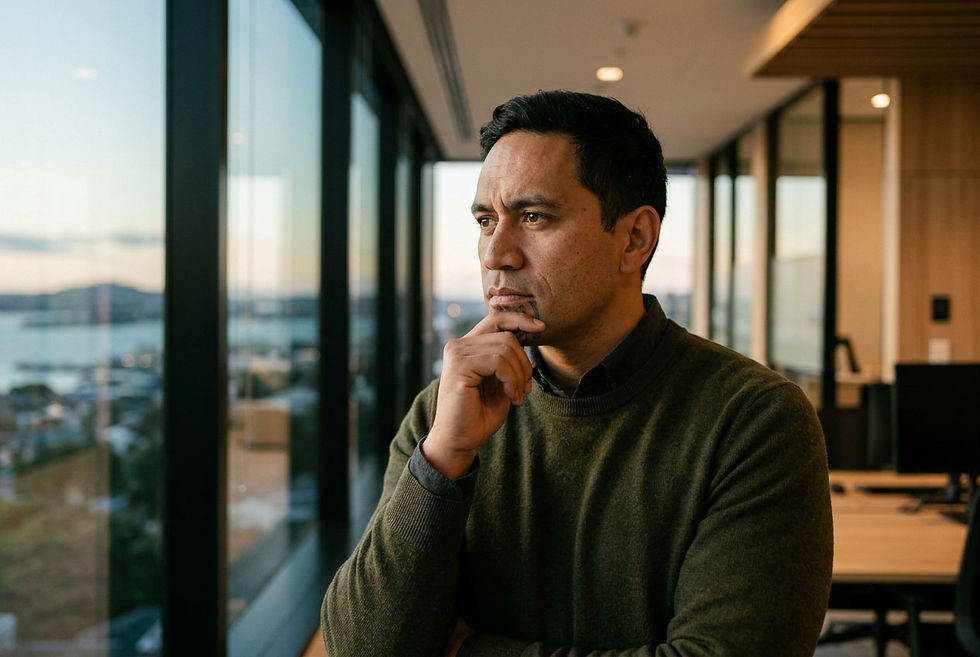 Man struggling to switch off from work