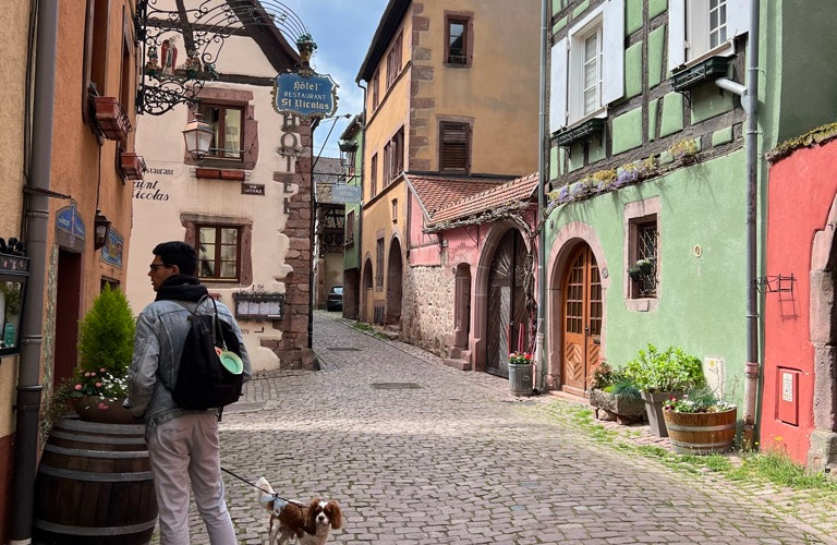 Riquewihr, Alsazia on the road