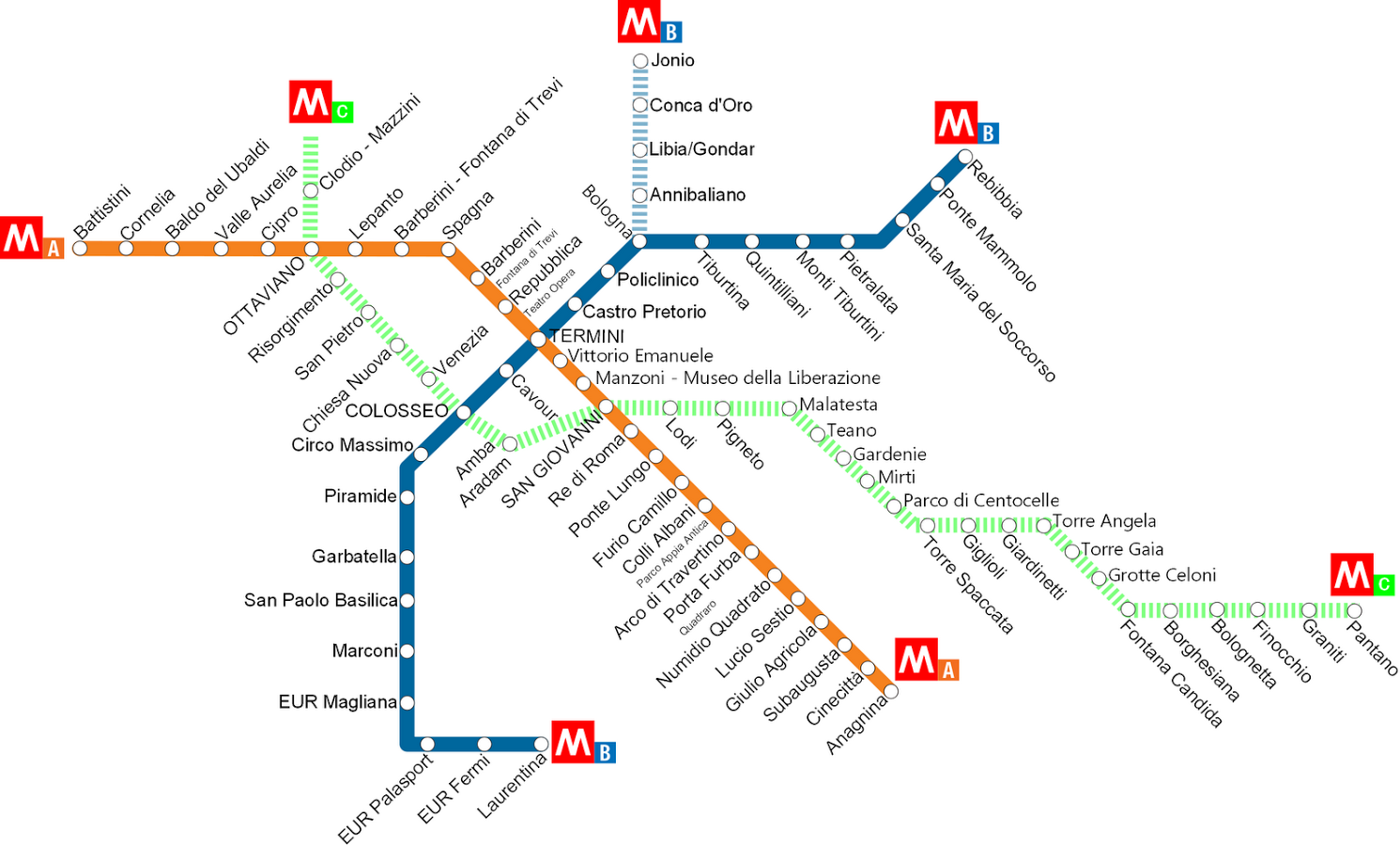 Mappa Metropolitana Roma