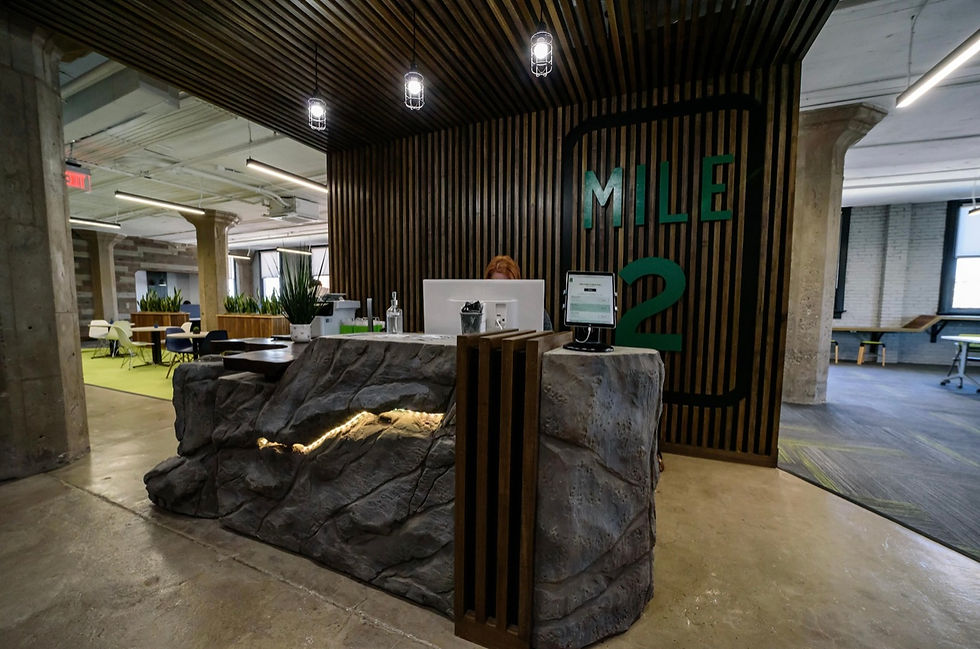 Front desk at Mile 2 in the Manhattan