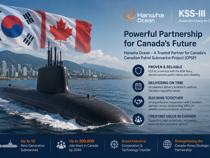 Hanwha Ocean Emerges as Strong Contender for Canada's Next-Generation Submarine Program