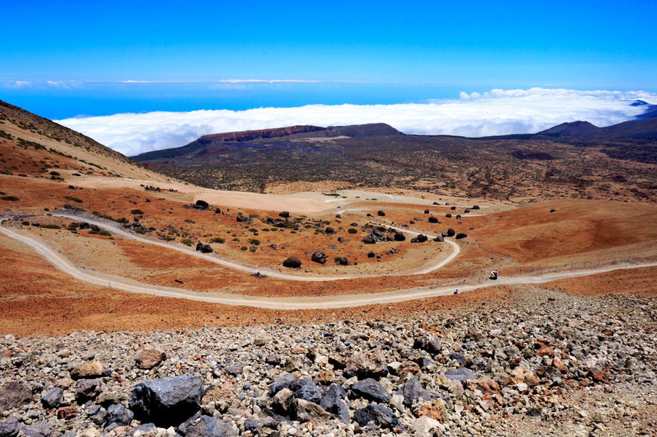 Hiking path at Volcano Teide