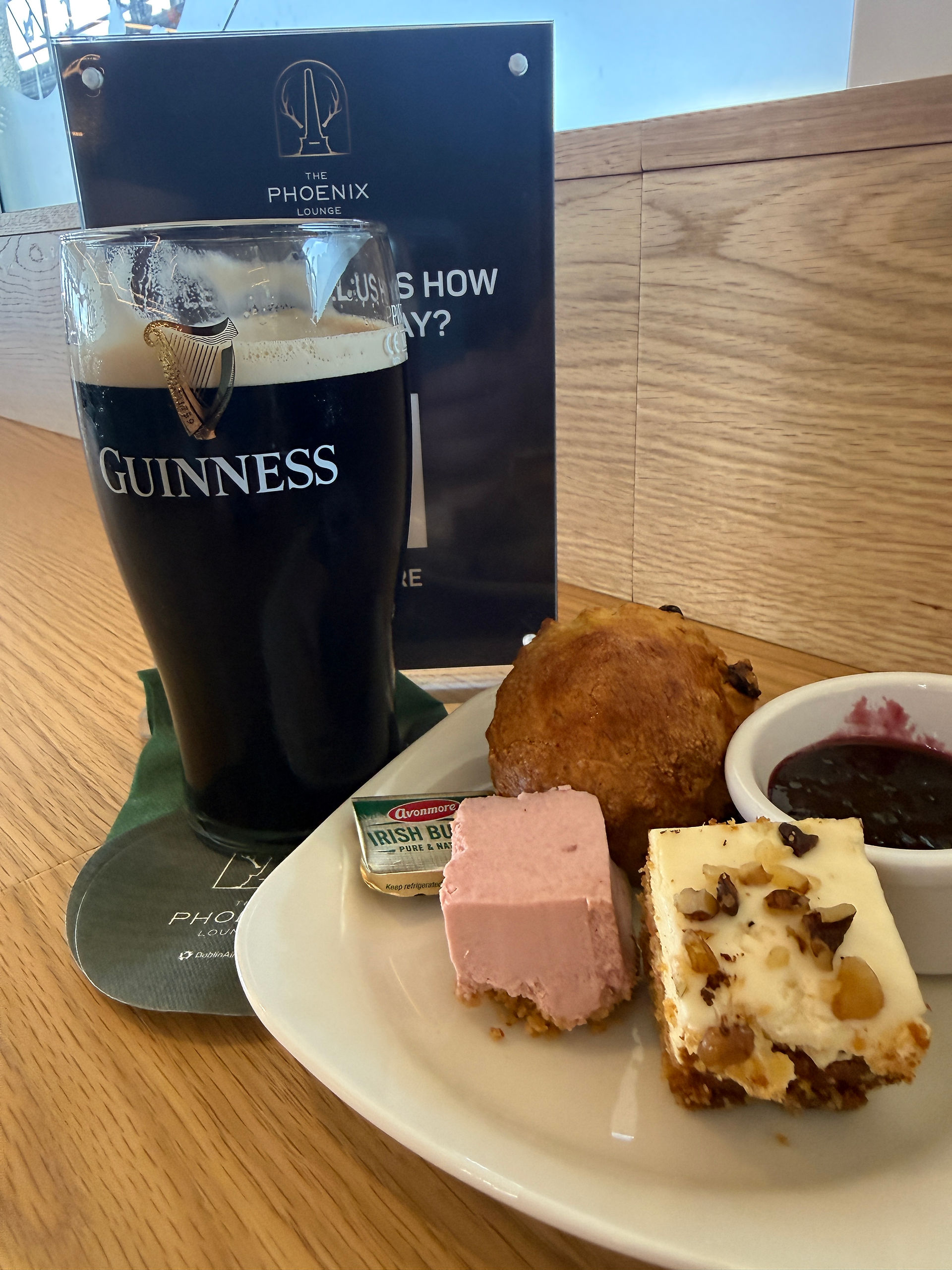 food at The Phoenix Lounge Dublin Airport 