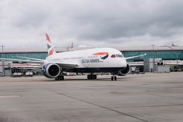 British Airways 787 at London Gatwick