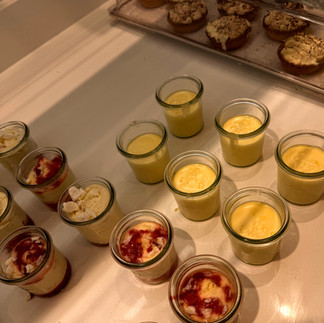 Dessert selection at the 1903 Lounge Manchester Airport including sticky toffee pudding and pastries