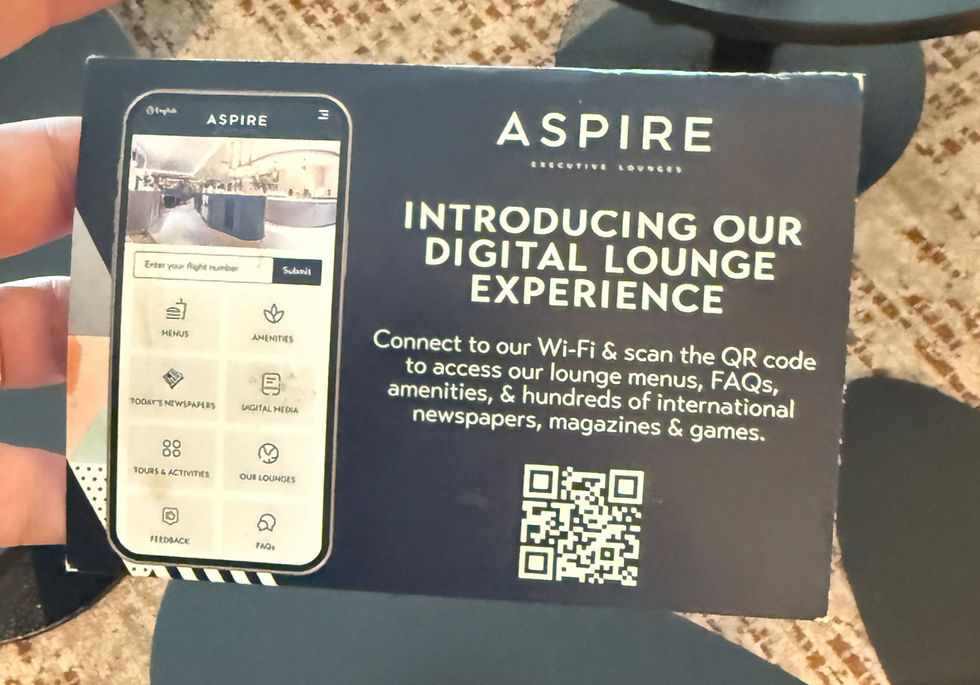 Aspire Liverpool Airport has introduced a QR-code lounge system