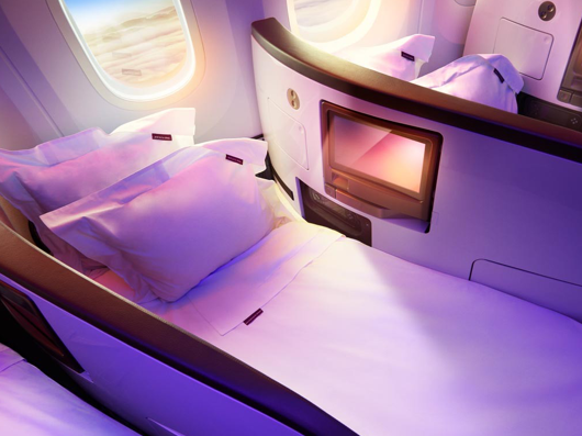 Upper Class cabin on Virgin Atlantic 787