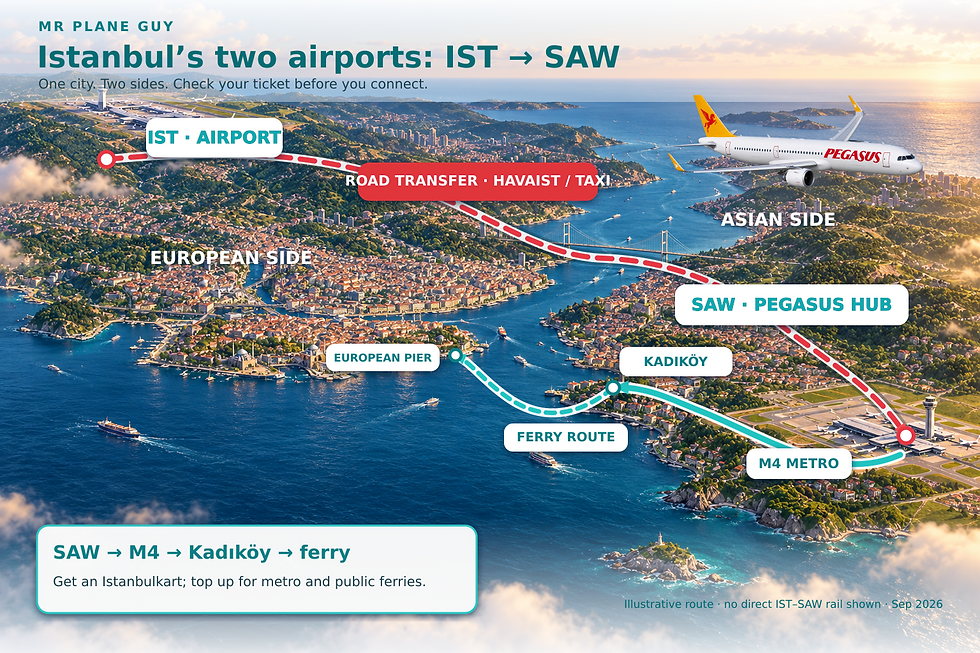 Istanbul IST to SAW