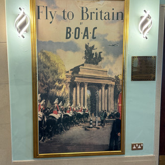 retro airline posters at the Crowne Plaza Liverpool Airport 