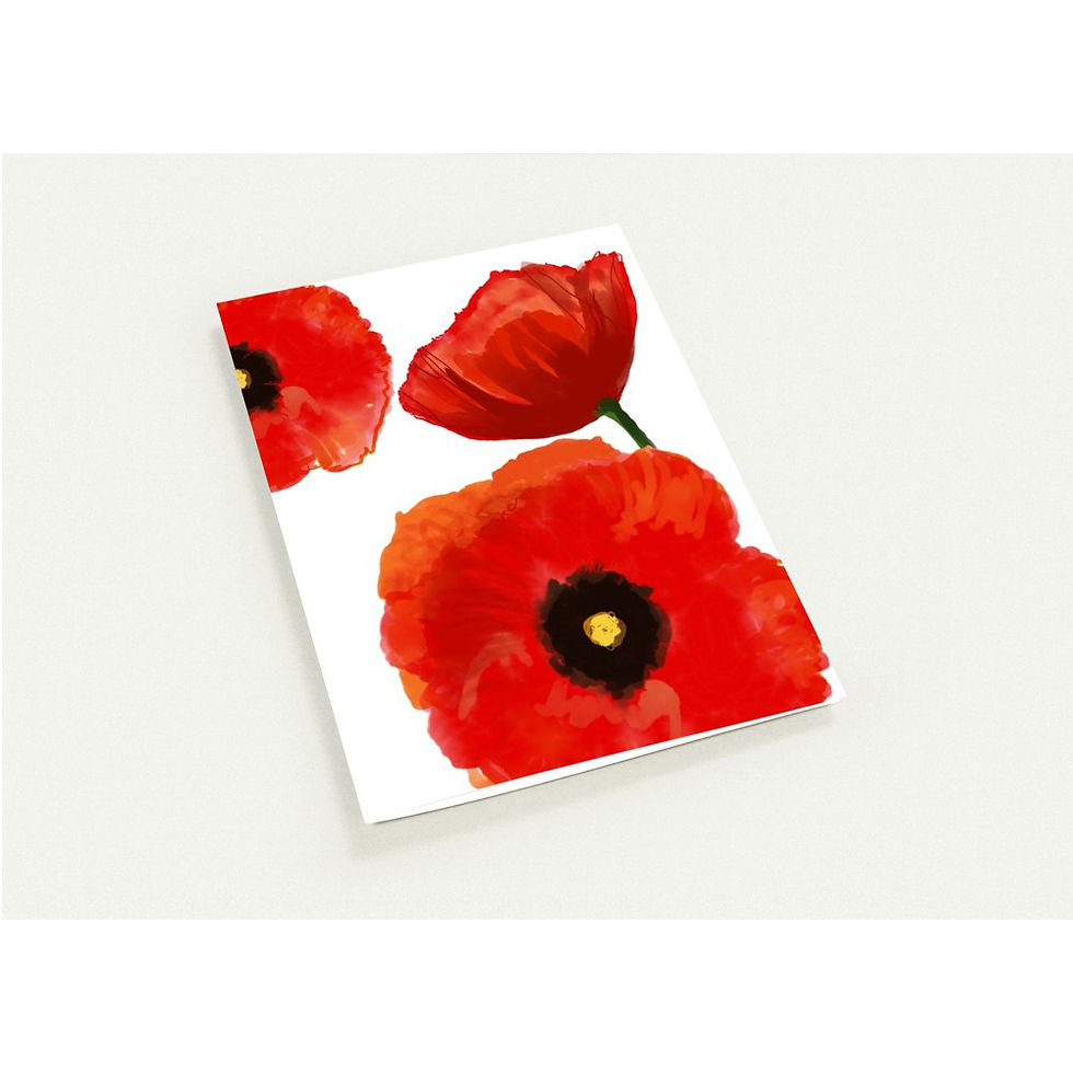 Thumbnail: Floral Card Poppin' Poppies 3 | Pack of 10 Greeting Cards w/ Envelopes