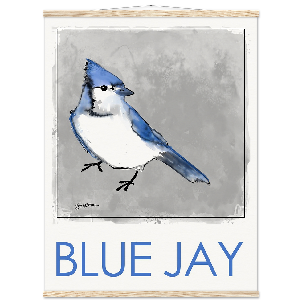 Thumbnail: Bird art posters feature original drawings of beautiful birds.