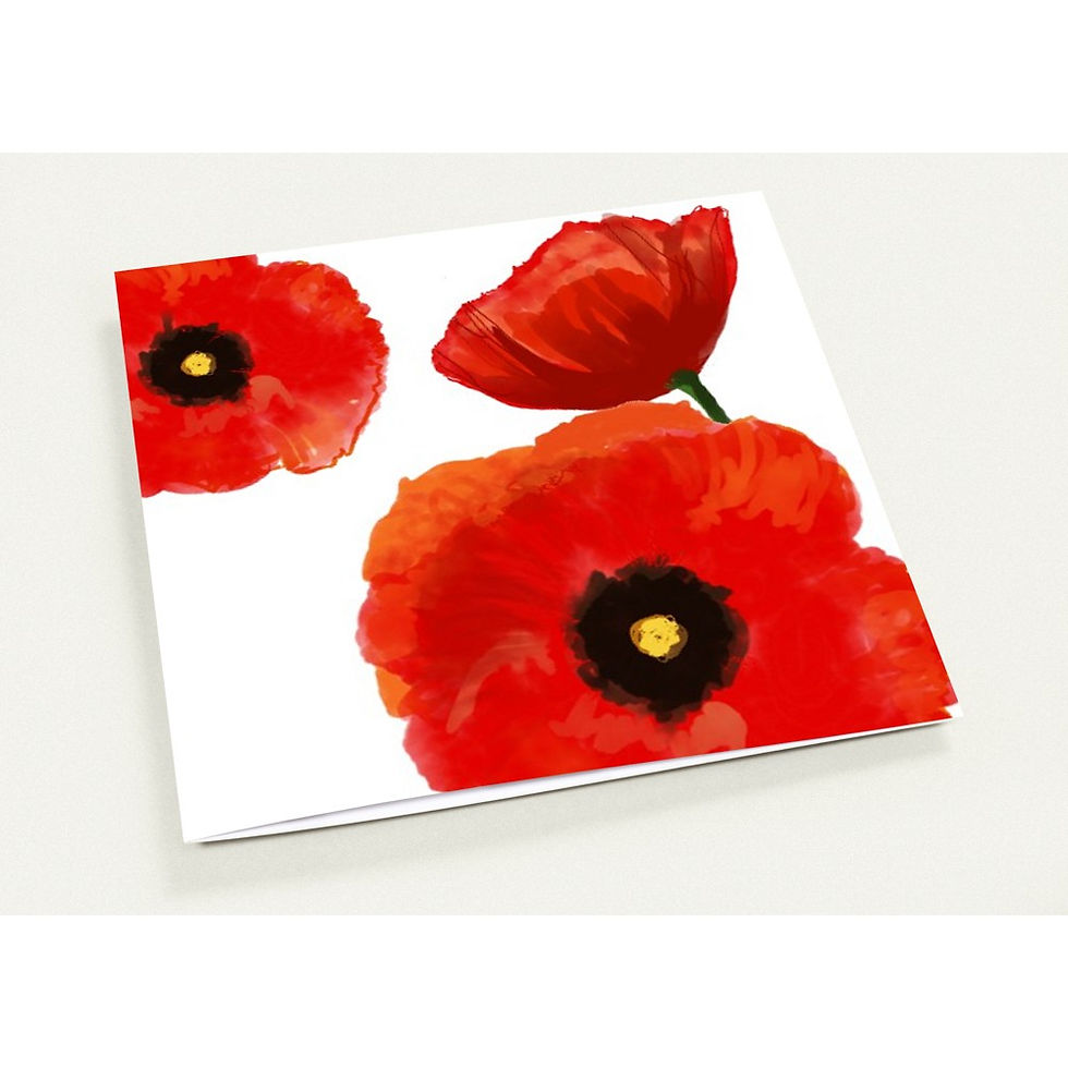 Thumbnail: Floral Card Poppin' Poppies 3 | Pack of 10 Greeting Cards w/ Envelopes