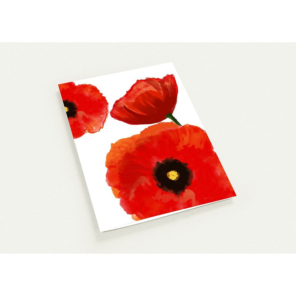 Thumbnail: Floral Card Poppin' Poppies 3 | Pack of 10 Greeting Cards w/ Envelopes