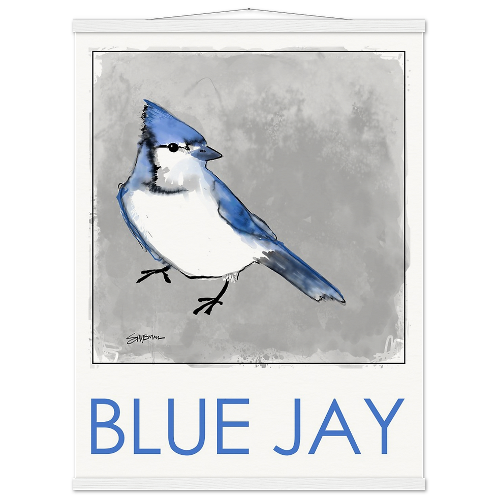Thumbnail: Bird art posters feature original drawings of beautiful birds.