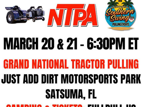 Tractor Pull March 20 & 21!