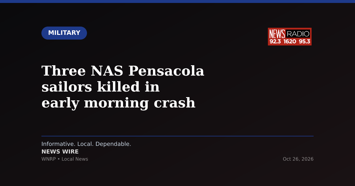 Three NAS Pensacola sailors killed in early morning crash