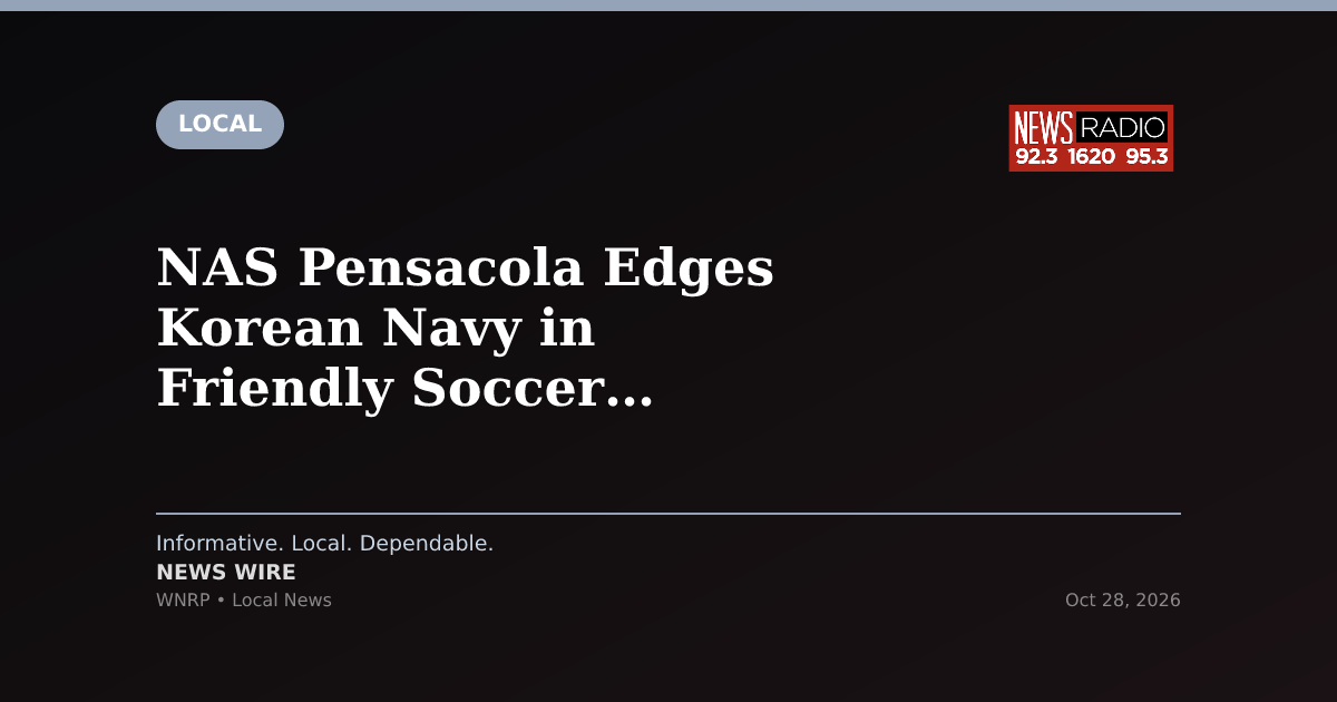 NAS Pensacola Edges Korean Navy in Friendly Soccer Match