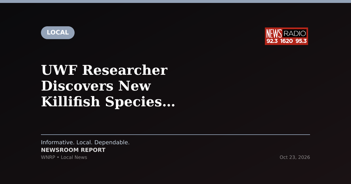 UWF Researcher Discovers New Killifish Species in South America
