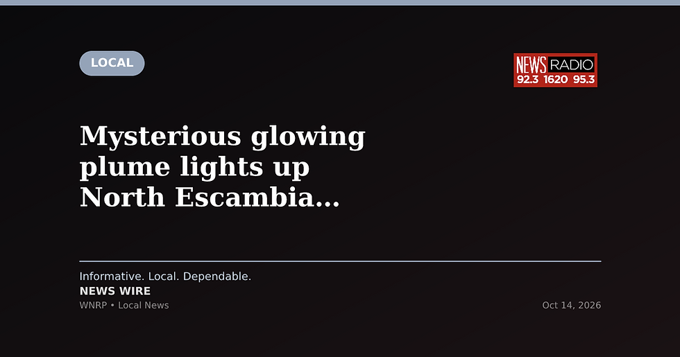 Mysterious glowing plume lights up North Escambia skies before dawn