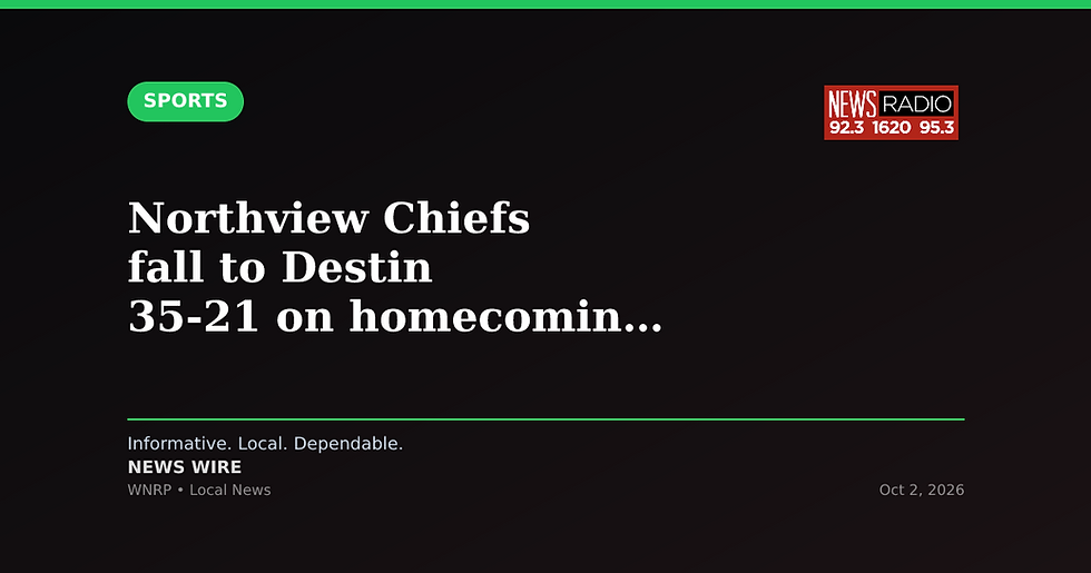 Northview Chiefs fall to Destin 35-21 on homecoming night