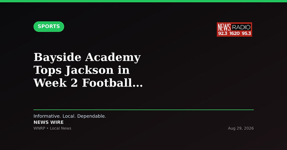 Bayside Academy Tops Jackson in Week 2 Football Showdown