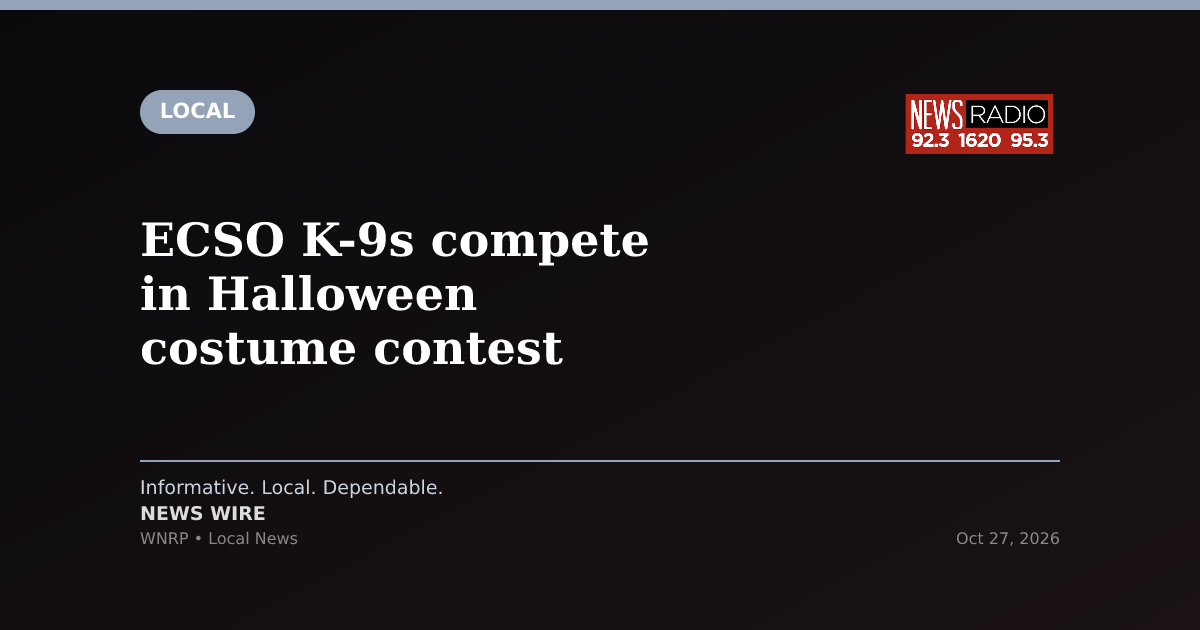 ECSO K-9s compete in Halloween costume contest