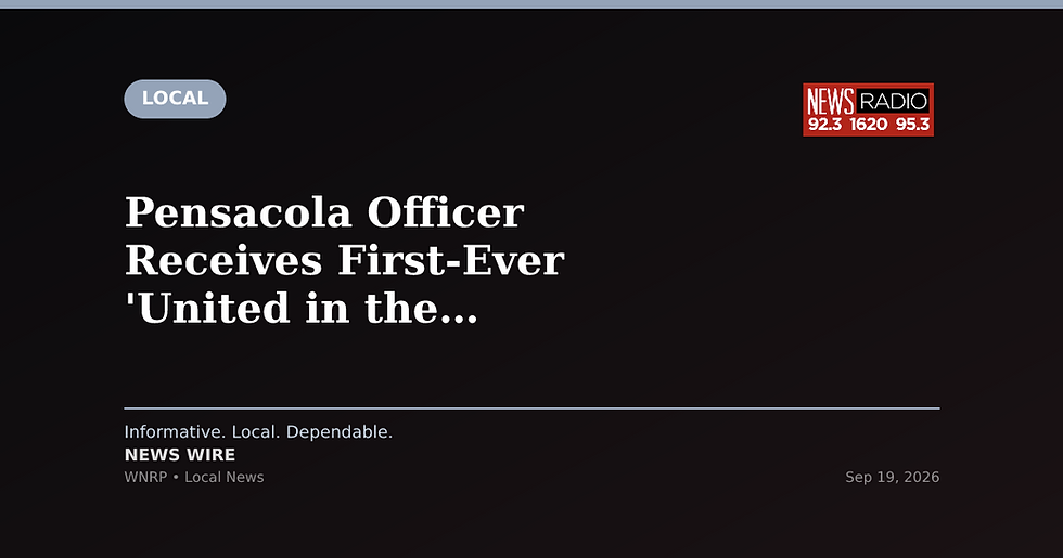 Pensacola Officer Receives First-Ever 'United in the Pursuit of Justice Award'