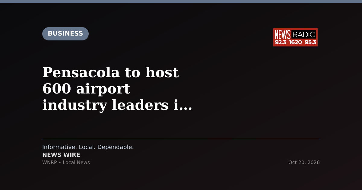 Pensacola to host 600 airport industry leaders in 2027