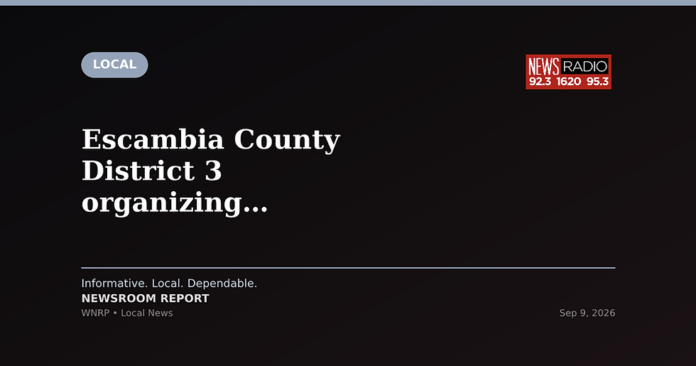 Escambia County District 3 organizing Montclair/Westernmark cleanup