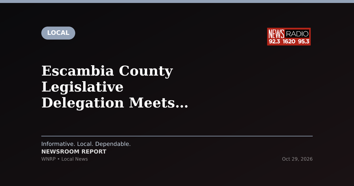 Escambia County Legislative Delegation Meets Nov. 12 Before 2027 Session