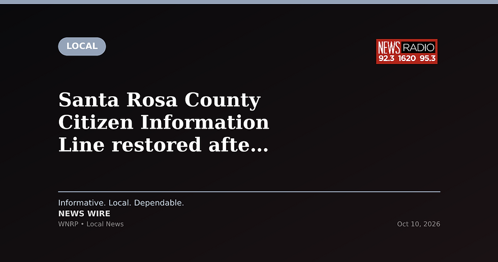 Santa Rosa County Citizen Information Line restored after outage