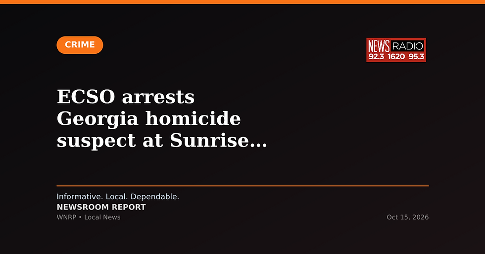 ECSO arrests Georgia homicide suspect at Sunrise Apartments