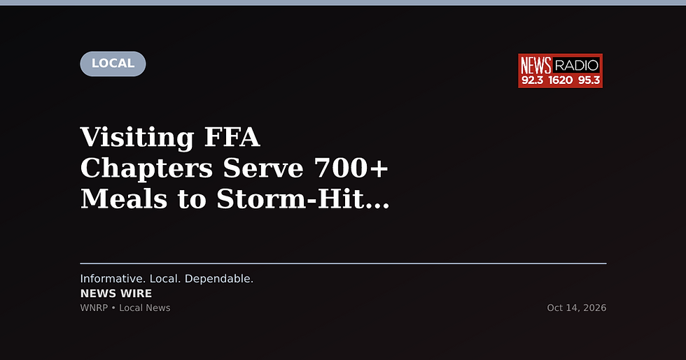 Visiting FFA Chapters Serve 700+ Meals to Storm-Hit Tate High Area