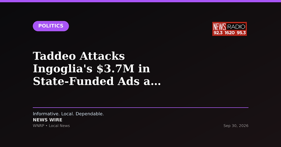 Taddeo Attacks Ingoglia's $3.7M in State-Funded Ads as Election Nears